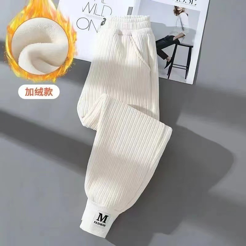 Picture of 2024 New Girls' Fleece-Lapped Pants Children's Pants Autumn and Winter Big Children's Western Style Pants Sports Casual Trendy Trousers