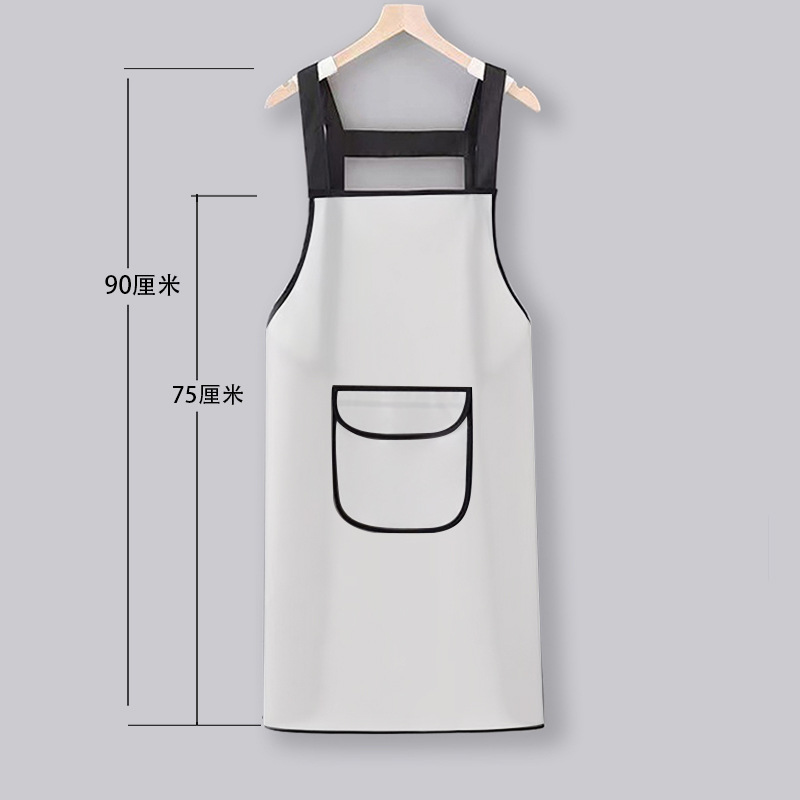 Picture of Long waterproof oil apron adult household kitchen cooking large men's and women's aquatic dishwashing restaurant work clothes wholesale