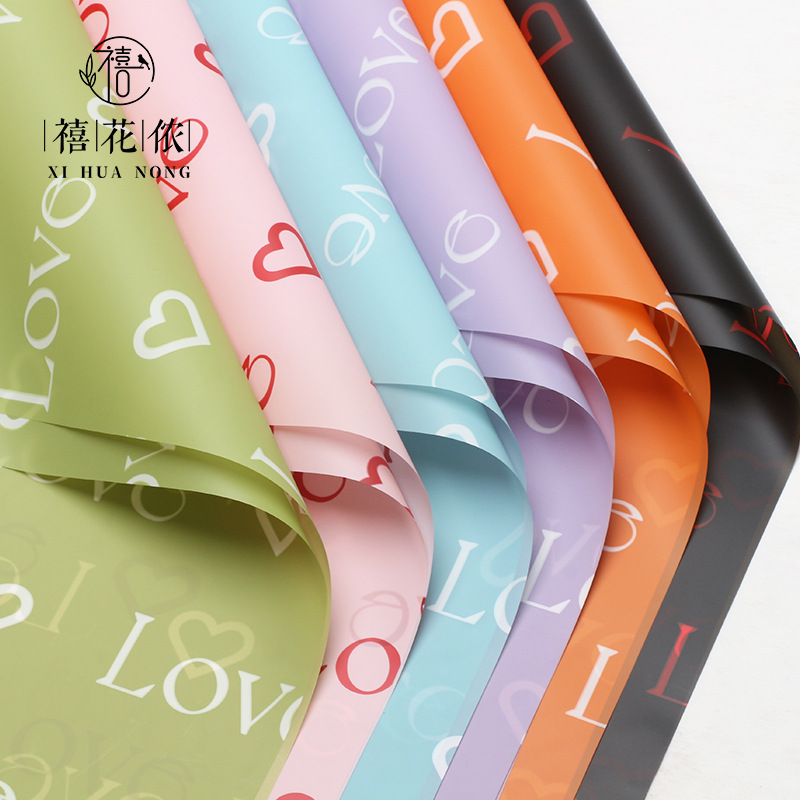 Jubilee Flower Nong Eternal Love Flower Wrapping Paper Plastic Film Wrapping Paper Handmade Gift Paper Waterproof Flower Shop Flower Art