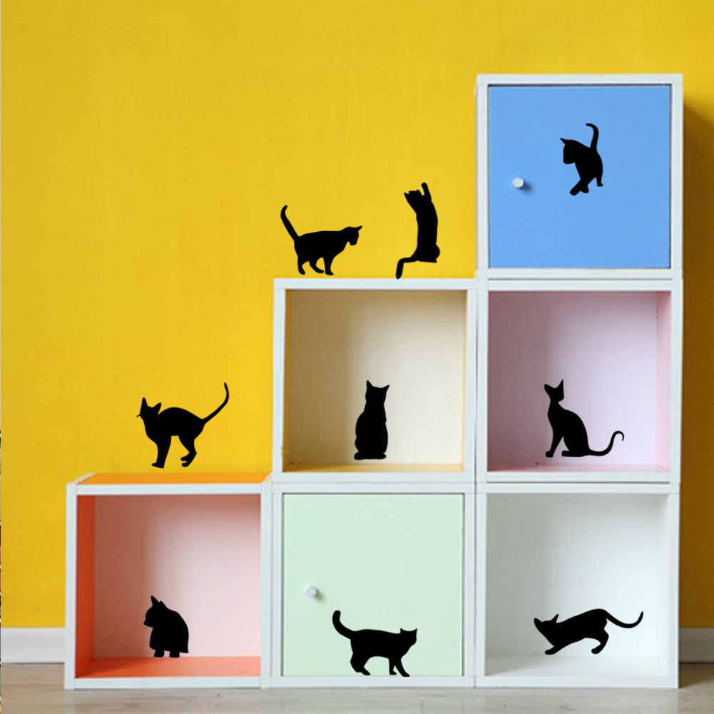 706 new AliExpress best selling cat bedroom living room background wall stickers foreign trade wholesale waterproof removable
