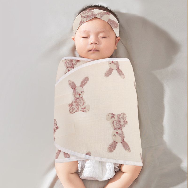 Picture of Baby Anti-Scare Sleeping Bag Spring Autumn and Winter Pure Cotton Newborn Baby Swaddling Towel Wrapping Towel Anti-Scare Sleeping Bag Artifact