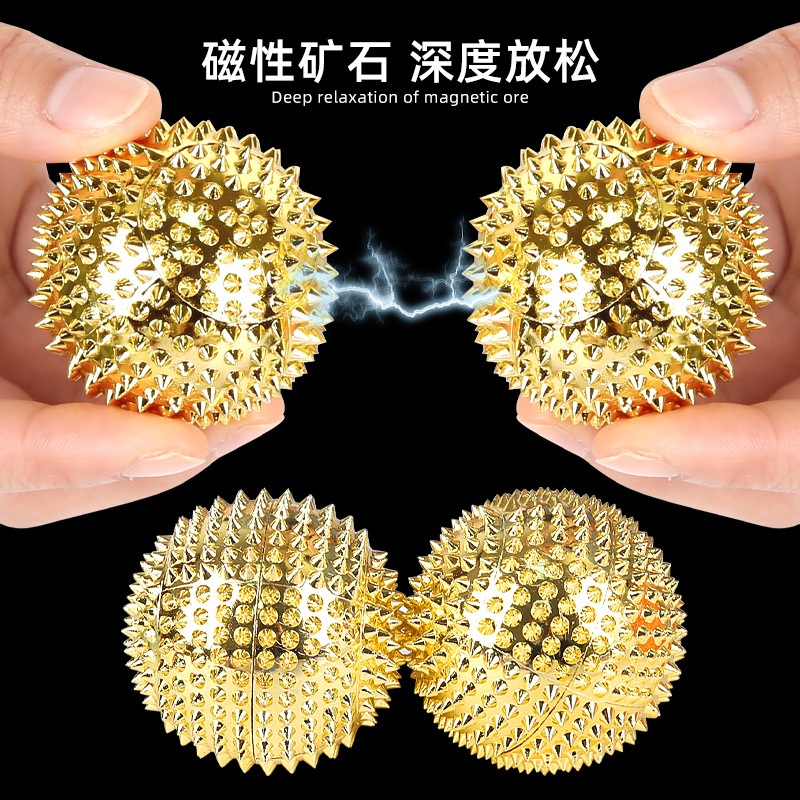 Picture of Magnetic Massage Ball Relaxation Muscle Finger and Foot Pressure Massage Thorn Ball Training Hedgehog Ball Palm Massage Ball
