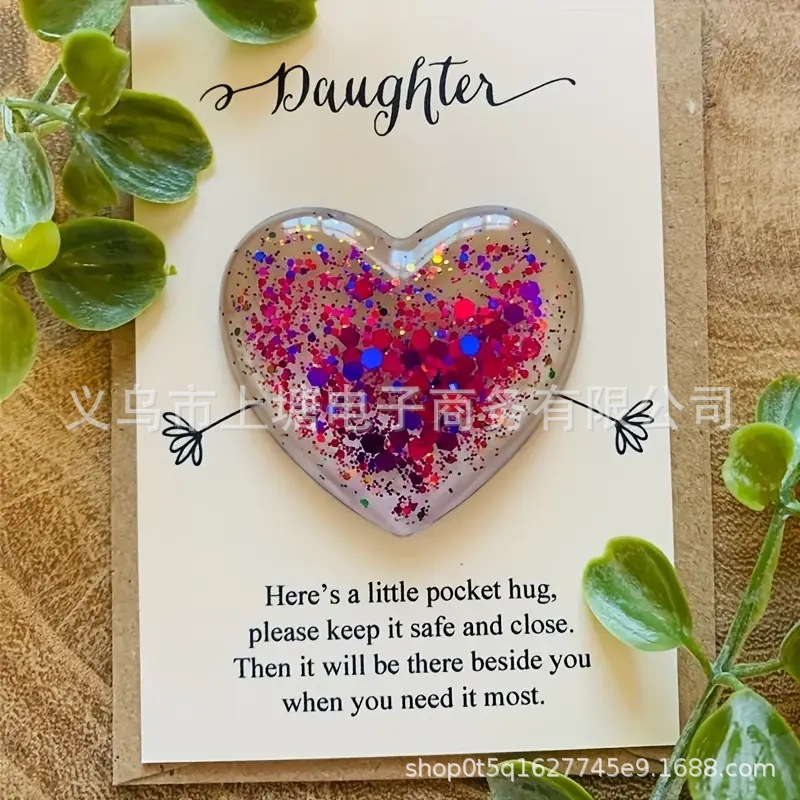 Picture of Cross-Border Independent Station Pocket Hug Gift Card Flap Pocket Pants Hug Heart Heart-Shaped Token Valentine's Day Gift