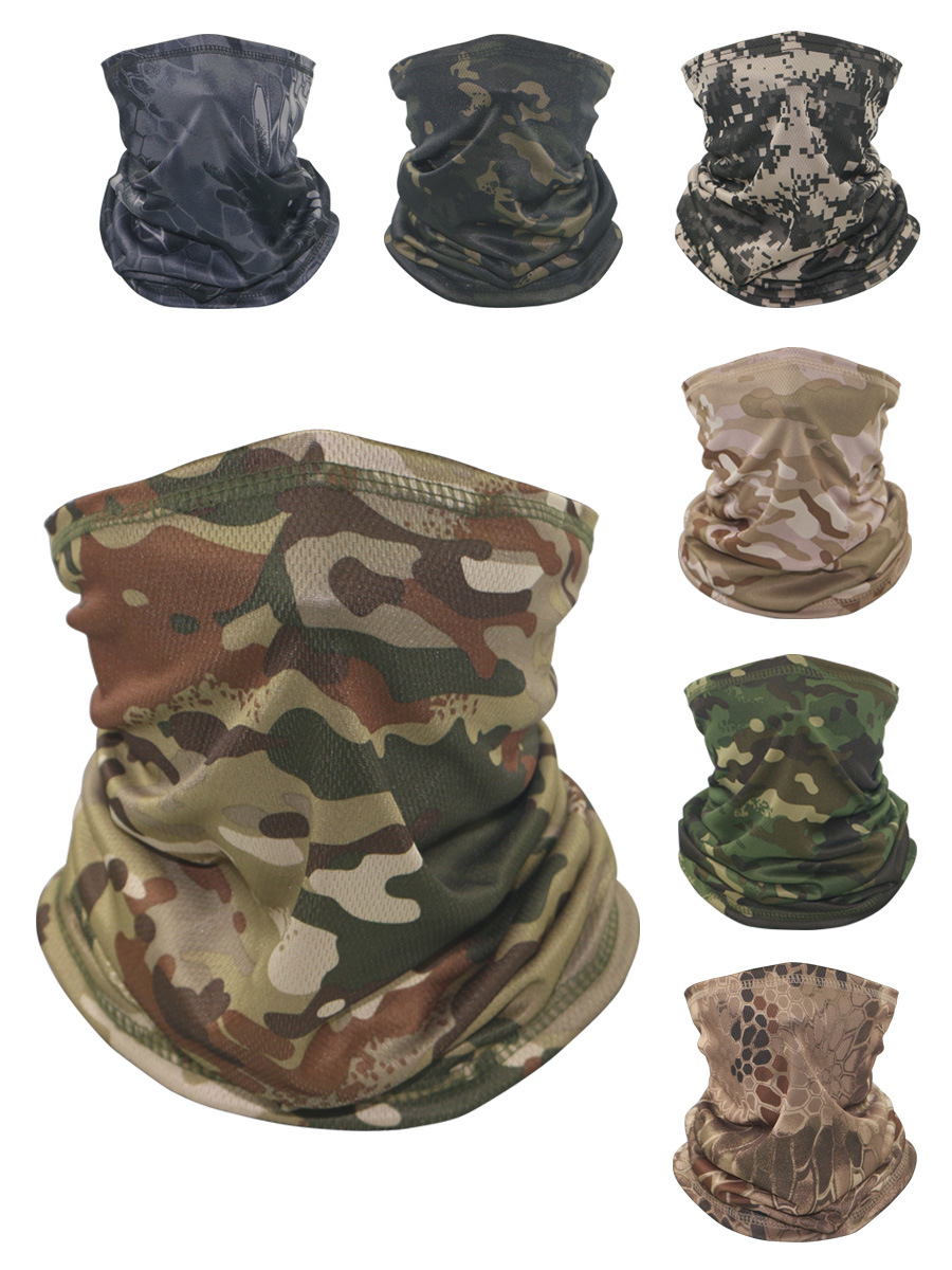 Outdoor riding mask magic scarf camouflage scarf quick-drying sports headgear sunscreen collar mesh breathable mask