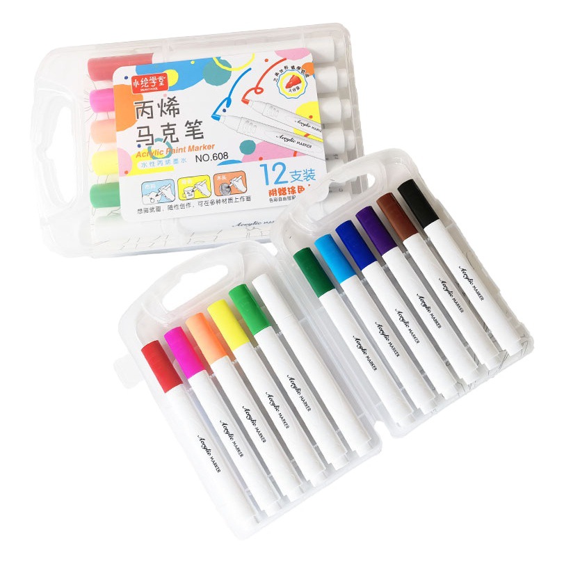 12-Color 24-Color 36-Color 48-Color Paintbrush DIY Graffiti Pen Art Painting Set Acrylic Marker Pen Set