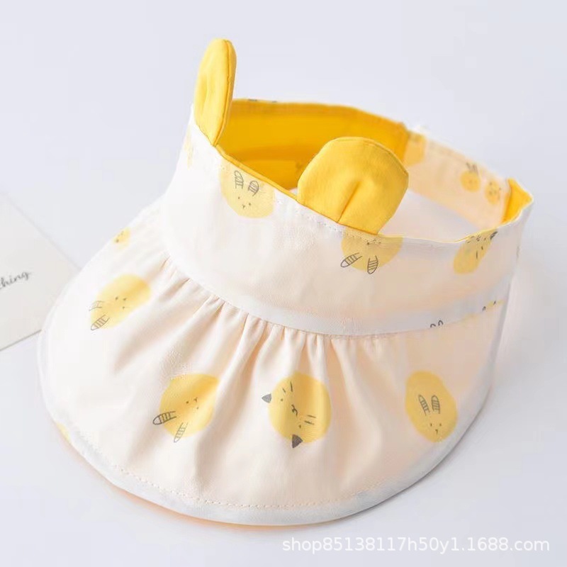 Picture of Baby hat summer thin sun hat cute super cute baby sun protection sun hat empty top hat men and women baby hat