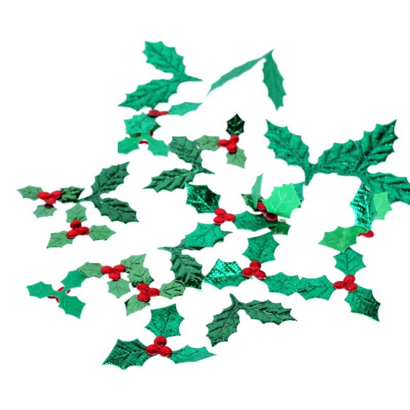 cross-border christmas green leaves christmas crafts gifts headdress floral decorations diy handmade accessories material