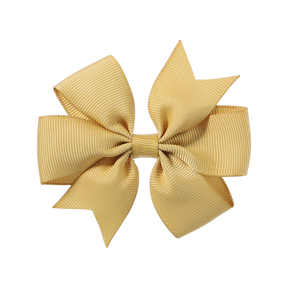 Picture of 53 Colors Amazon Hot Selling Six-Ear Pure Color Ribbed Fishtail Bow Hairpin Hair Accessories Kidsren's Headwear 564