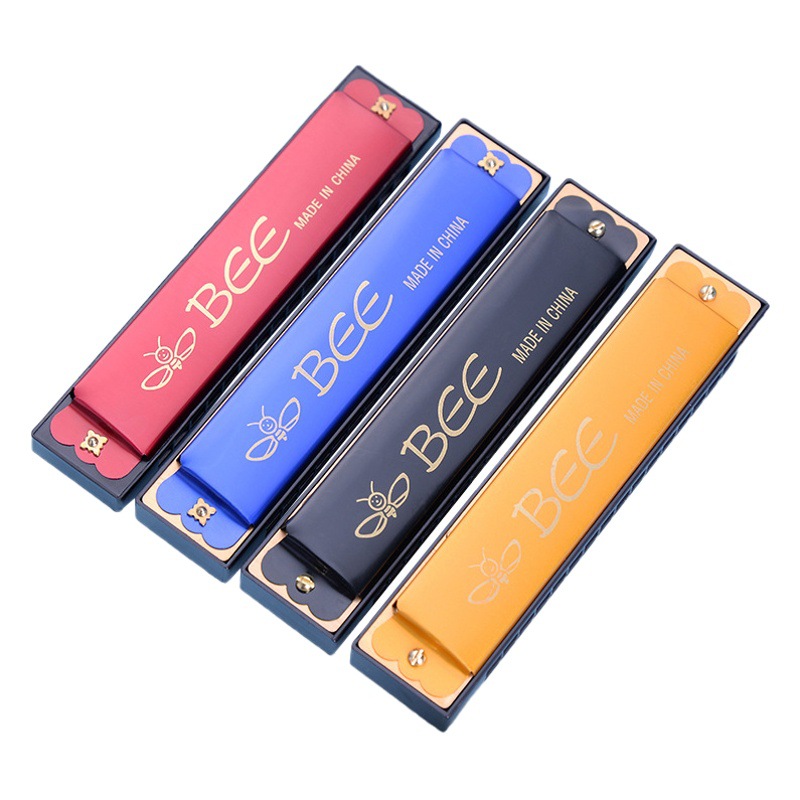 16-hole double-row polyphonic harmonica children's colorful toy musical instrument Enlightenment early education multi-color harmonica