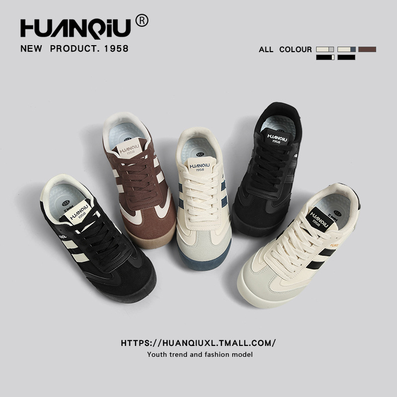 Universal Training Shoes Women's 2025 New Spring and Autumn Retro All-match Non-slip Sports Flat Shoes Casual Shoes