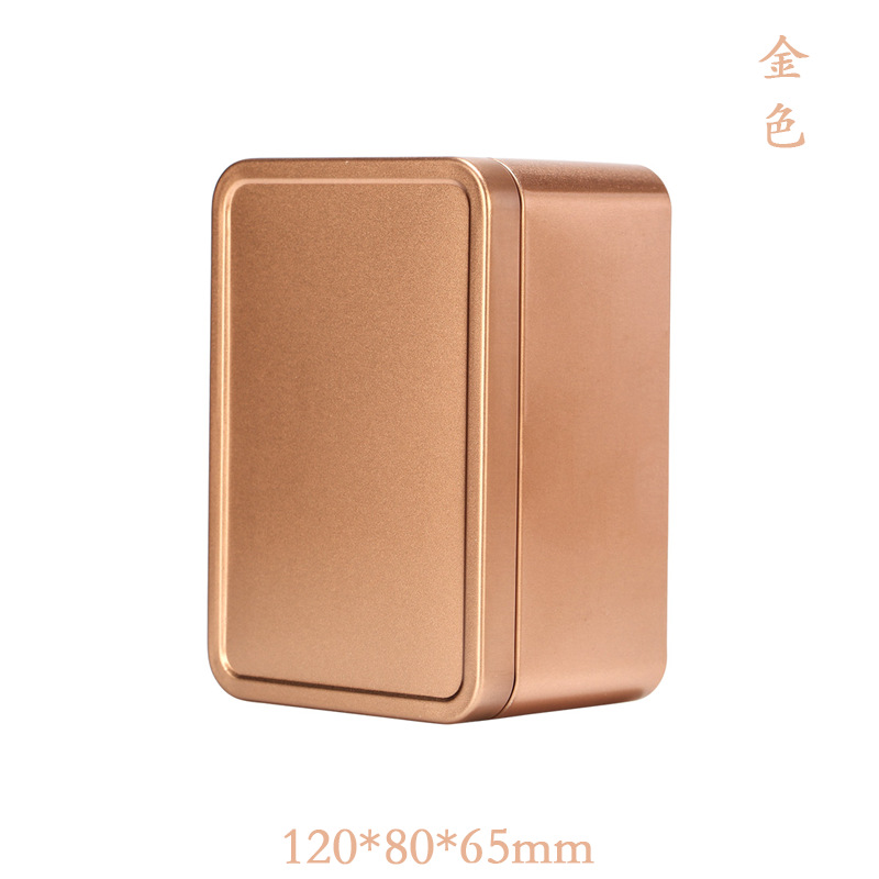 Picture of Iron Box Rectangular Cookie Biscuit Silver Tinplate Food Packaging Empty Box Iron Can Frosted Metal Gift Box