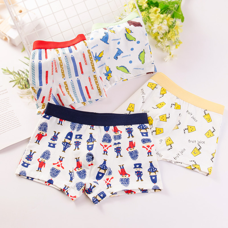 Picture of Children's underwear in large children's baby shorts boys underwear flat angle fine shuttle cotton boys underwear wholesale