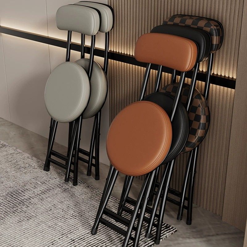 Back chair, round stool, folding stool, chair, home balcony, simple desk, soft chair, dormitory, portable folding stool