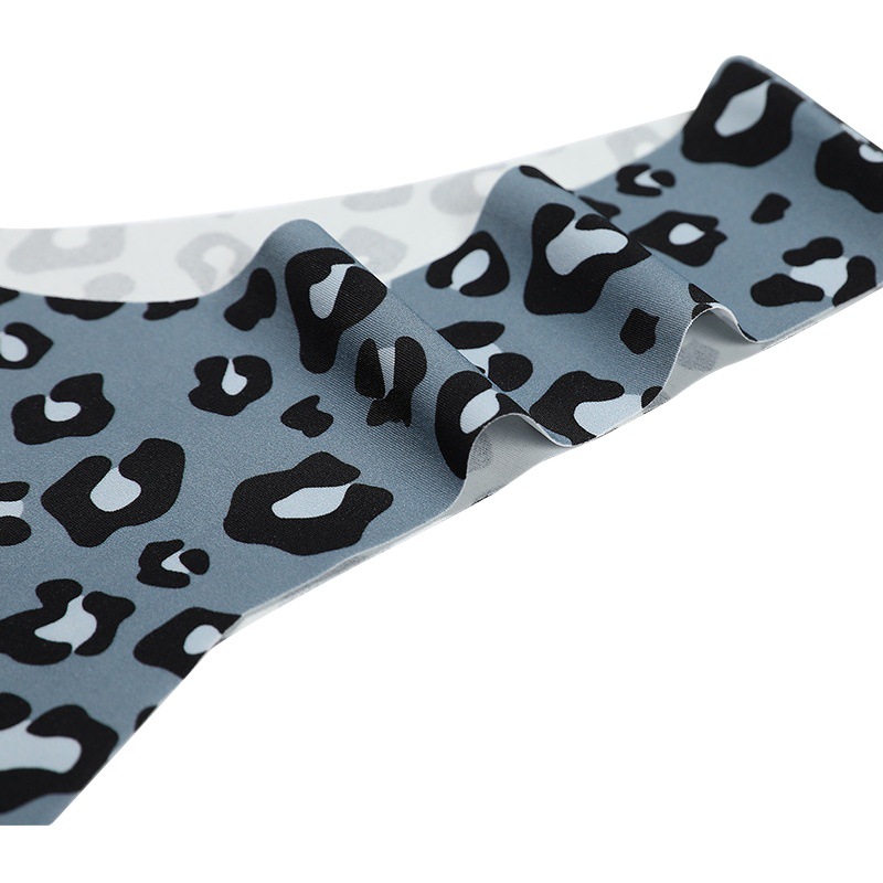 European and American sexy leopard print seamless underwear Women's Ice Silk breathable quick-drying sports cotton crotch antibacterial women's T-shaped underwear