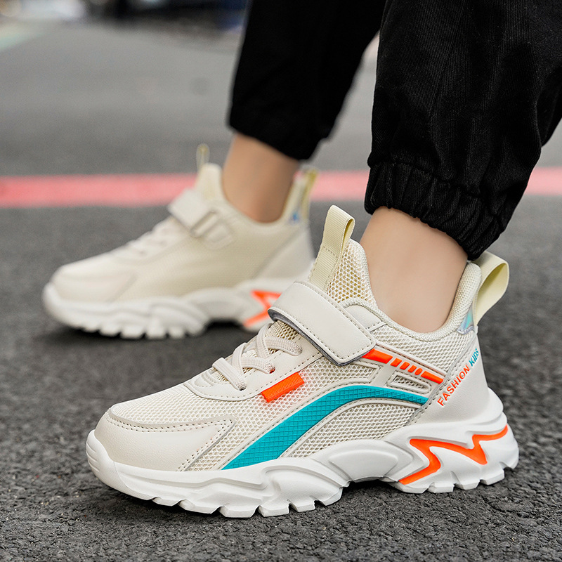 Picture of Explosions Girls Boys sneaker Mesh Breathable Lightweight Fashion All-match Soft Bottom 2024 New Student White Shoes