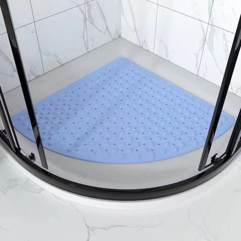 Picture of Fan-Shaped Bathroom Non-Slip Mat Bath Shower Foot Mat Hotel Bathroom Toilet Shower Room Floor Mat Large Massage