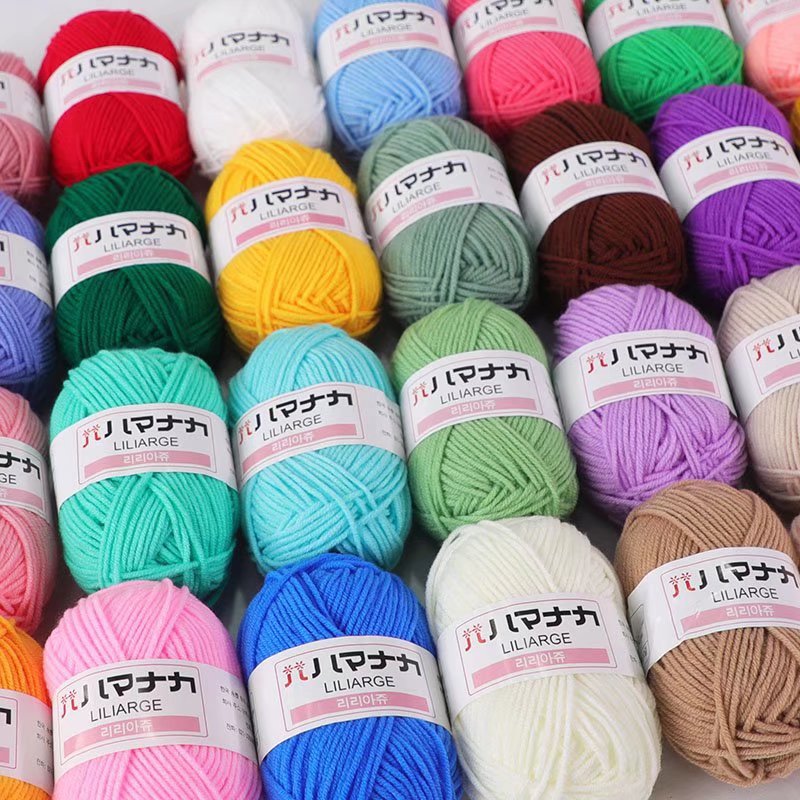 Picture of 4 Strands of Milk Cotton Wool Doll Blanket Baby Baby Sweater Shoes and Hats Crochet DIY Knitted Bag Wholesale