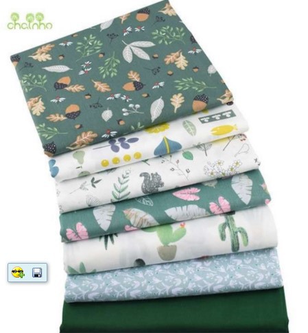 Picture of European Nordic handmade DIY patchwork twill fabric baby cotton printed cotton fabric group 25cm80cm