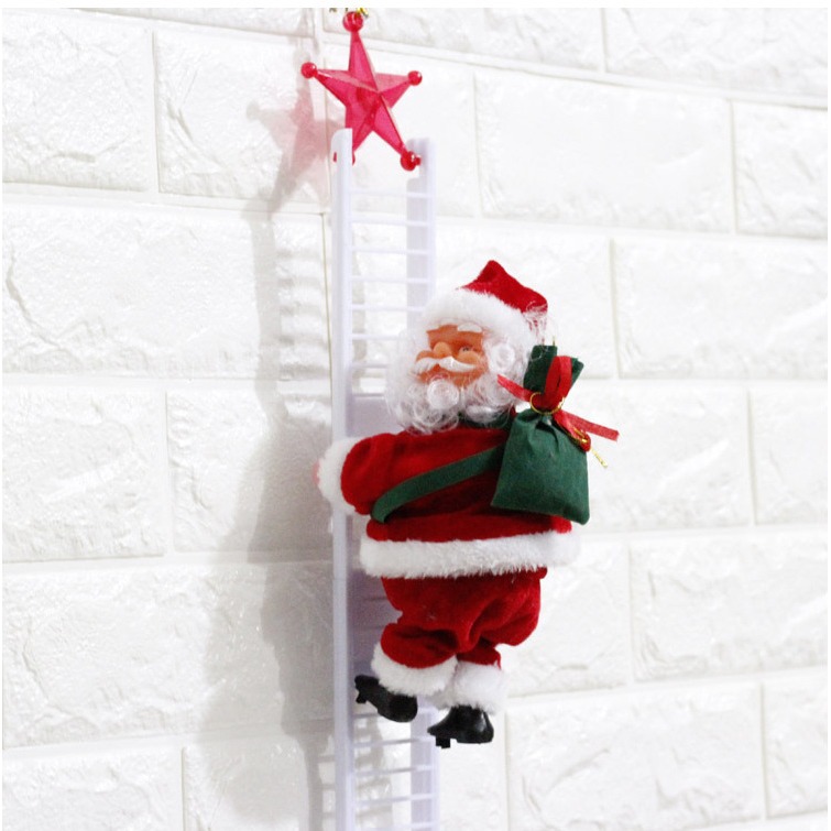 Electric Ladder Santa Claus Santa Claus Climbing Ladder Electric Santa Claus Climbing Ladder Cross-border Toys