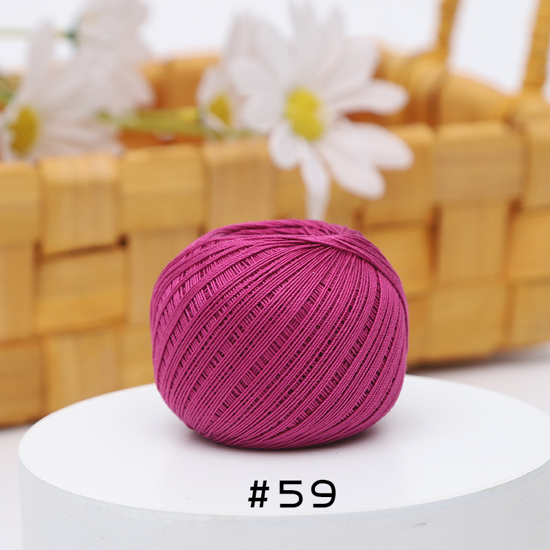 Picture of Warm Color No.10 Lace Strongly Twisted Mercerized Pearl Egyptian Long-staple Cotton Handmade Micro-hook Hand-bow Ball 20g Wool Ball