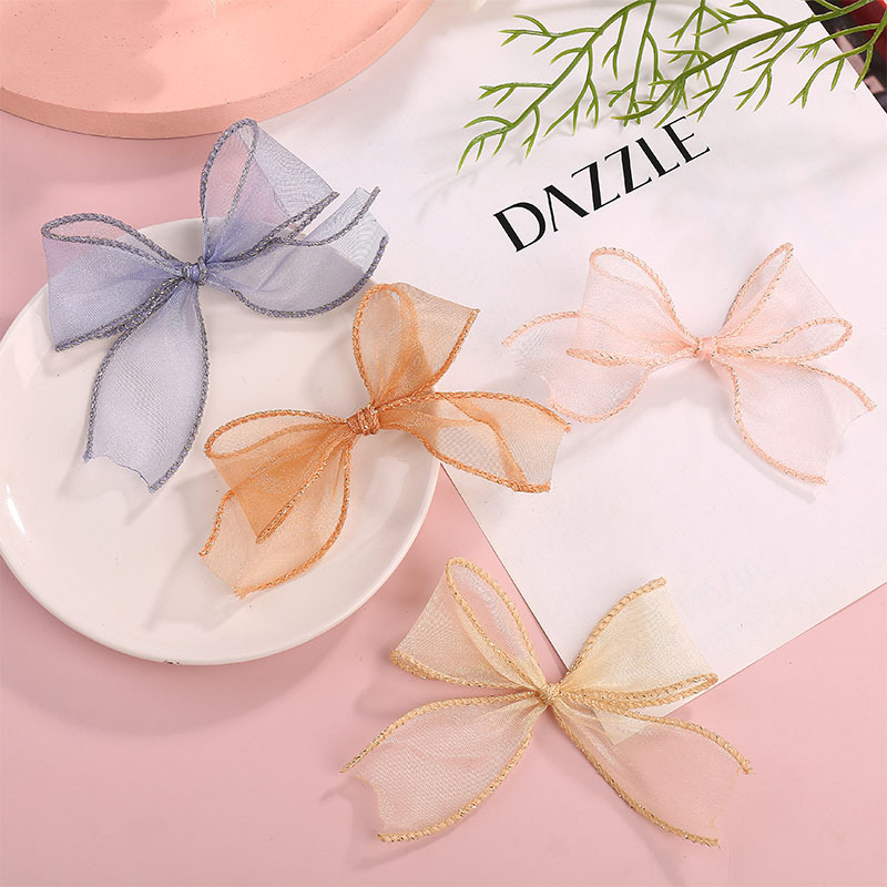 in stock Phnom Penh fishtail yarn ribbon bow semi-finished mesh diy jewelry clothing accessories accessories wholesale