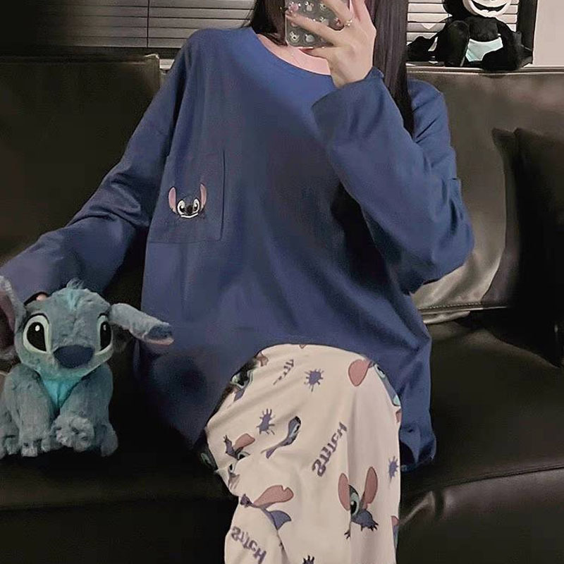 Japanese-style cartoon stiltzai pajamas for women 2025 new long-sleeved cotton spring and autumn wearable home clothes suit