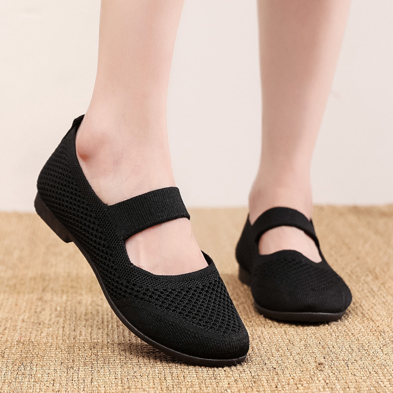 Picture of Old Beijing Cloth Shoes for Women, 2025 Summer New Style, Fly-Knit Mesh Breathable Women's Shoes, Soft-Soled Shoes for Middle-Aged and Elderly Mothers, Cross-Border