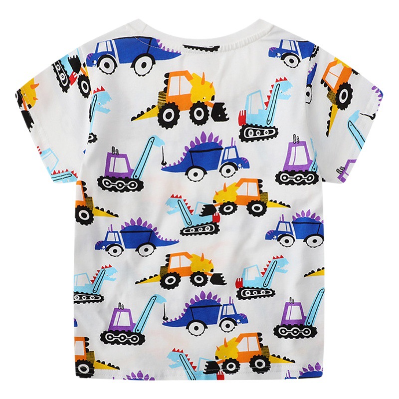 European and American Kidsren's Clothing New Kidsren's Short-Sleeved 2025 Summer New Boys' Cotton Knitted T-Shirts Kidsren's Clothing Factory Wholesale