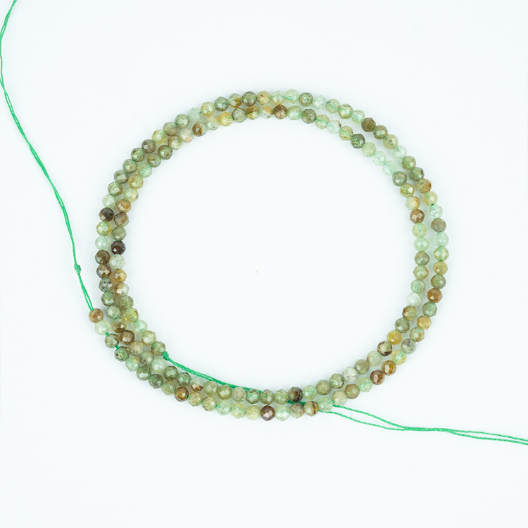 Picture of Sand Fleet 2~4mm green garnet faceted loose beads diy bracelet necklace diy bracelet necklace wholesale