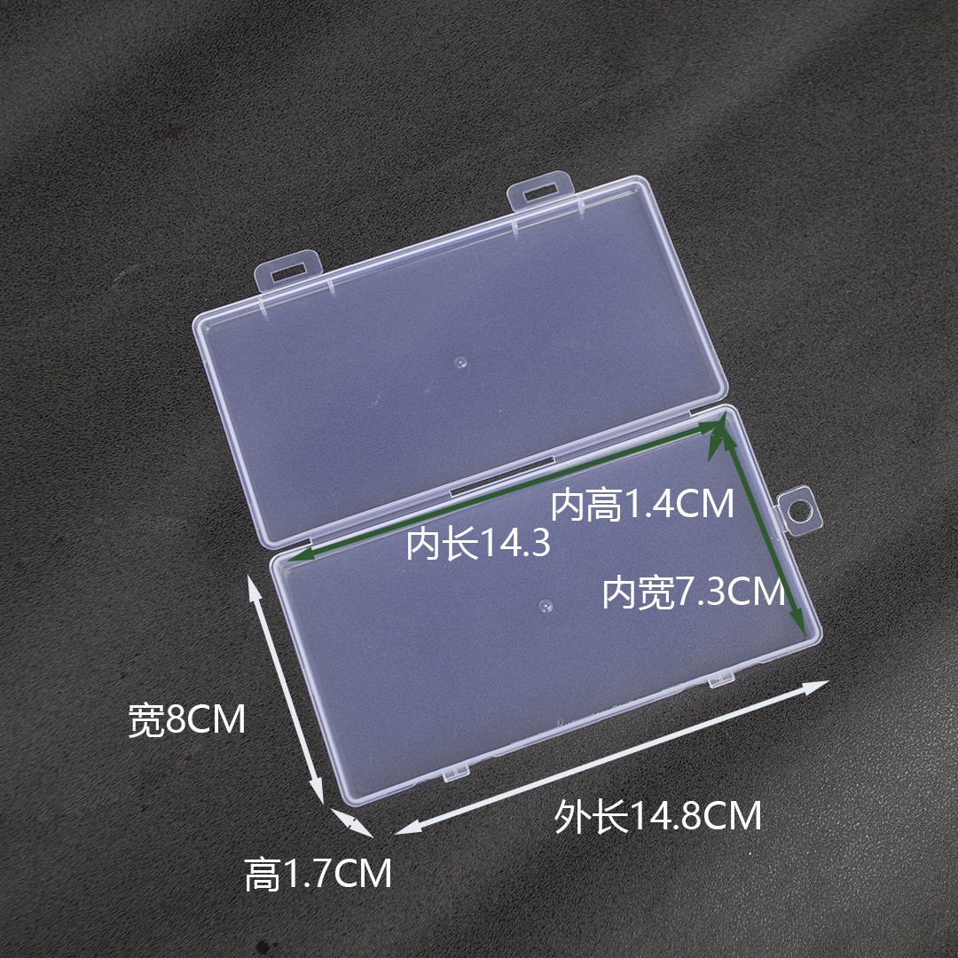 Picture of Foreign trade 1.8cm cross-border plastic packing box PP jewelry parts square box Amazon flat box transparent transparent rectangular