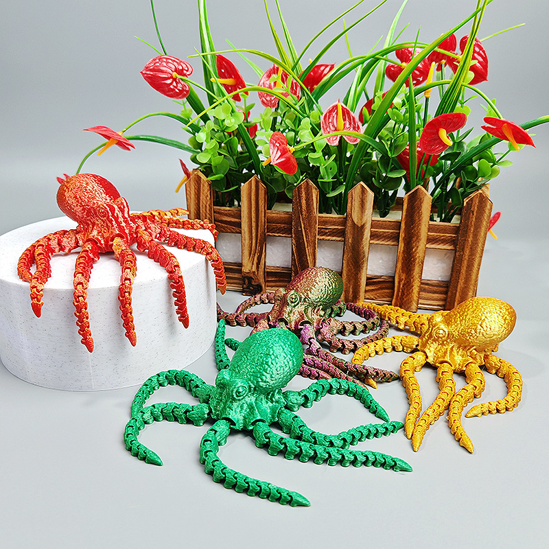 Special Offer Octopus 3D Printed Octopus Fish Squid Submarine Octopus Prank Activity Joint Integrated Ornament Toy
