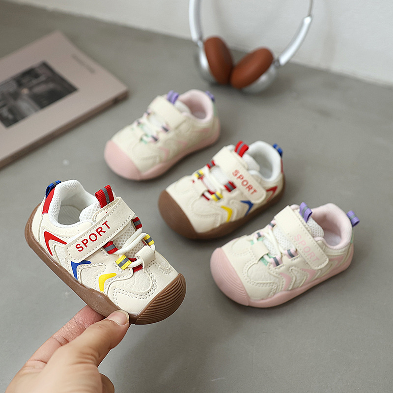 A drop delivery children's sneakers boys' autumn new baby girl toddler shoes soft-soled children's special training shoes