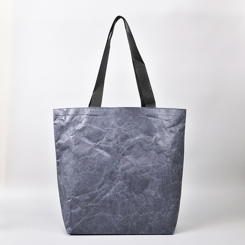 Large Xizang blue Tyvek DuPont paper tote bag custom logo washable tear DuPont paper shopping bag