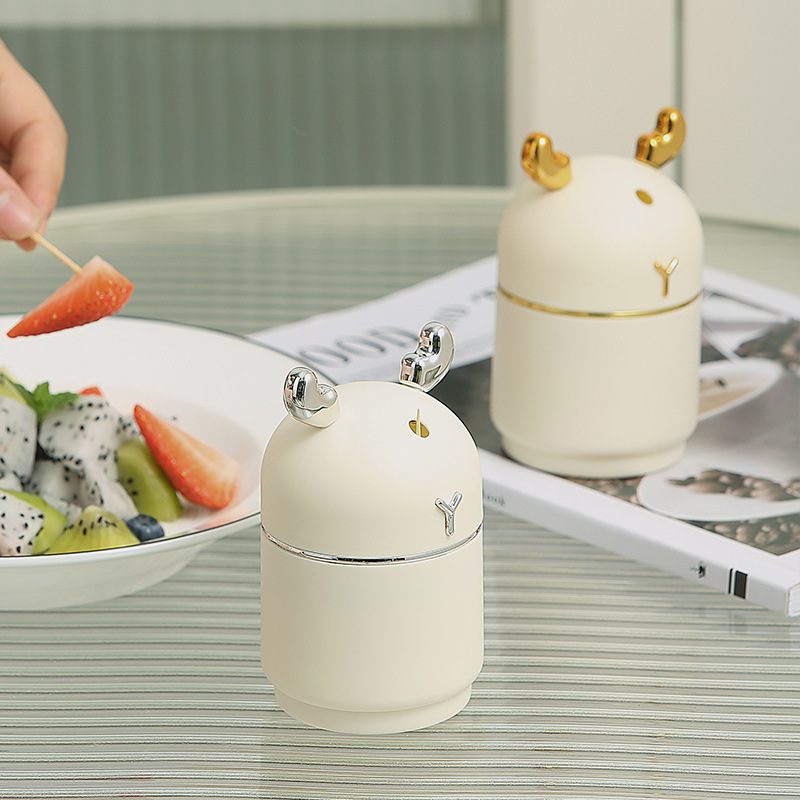 Picture of Light Luxury Household High-end Creative Cartoon Cute Fawn Toothpick Box Automatic Push-up Toothpick Holder Toothpick Bottle