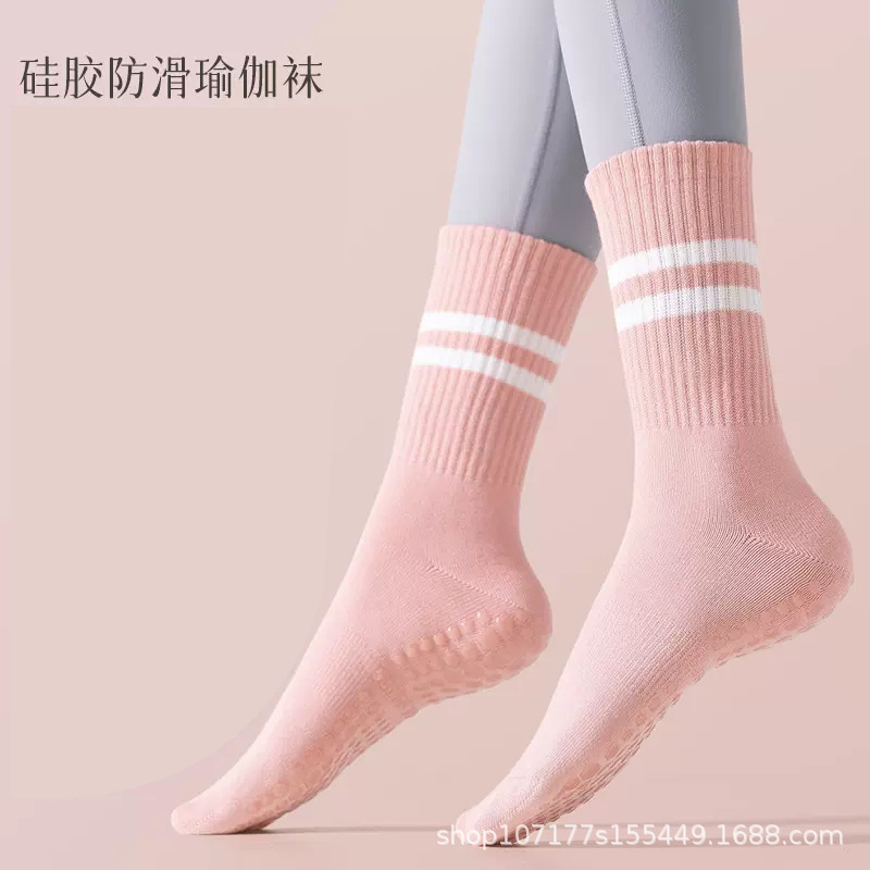 Picture of Yoga socks with shark pants non-slip professional women's autumn and winter Pilates adult sports fitness floor socks