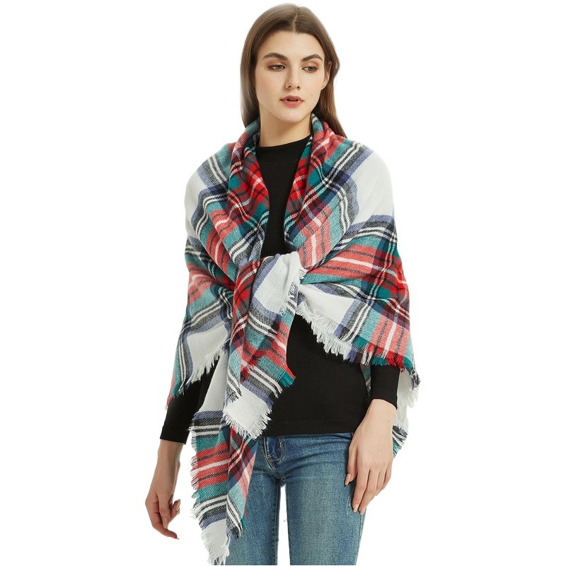 Imitation Cashmere Large Square Scarf, Autumn and Winter Anti-Virus Coated Warm Scarf, Cross-Border E-Commerce Special Supply for Cloud Storage