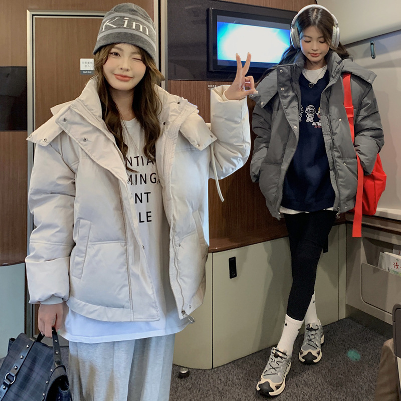 Picture of Cross-border New Cotton-padded Coat Women's Short Korean-style Design Sense Hooded Thickened Bread Suit