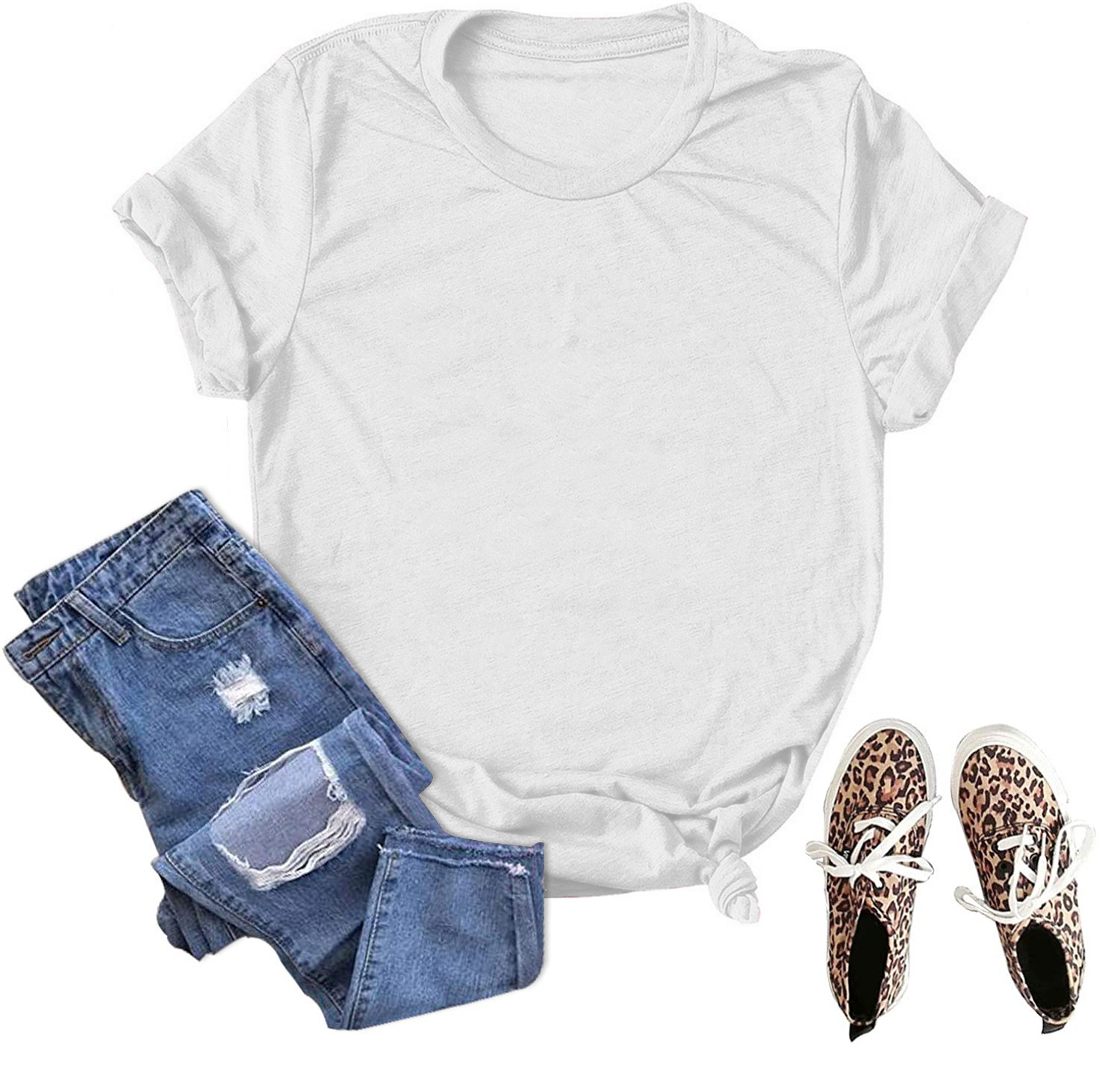 Picture of Spot wholesale foreign trade cross-border solid color blank loose large size T-shirt short sleeve men and women with Amazon wish