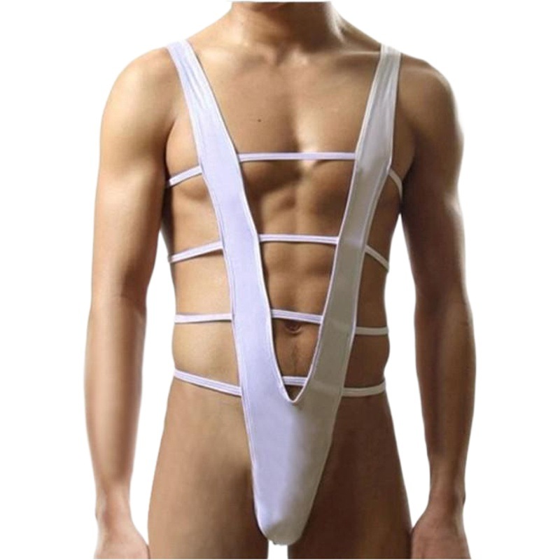 Tzy134 men's sexy underwear underwear swimming material strap one-piece tight jumpsuit