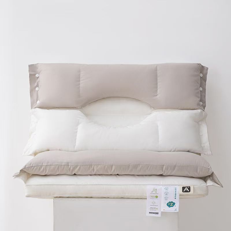 Picture of Three-in-One Double-Layer Pillow Pillow Core for Cervical Spine Protection to Help Sleep Home Pair Adult Sleeping Special High Full Head