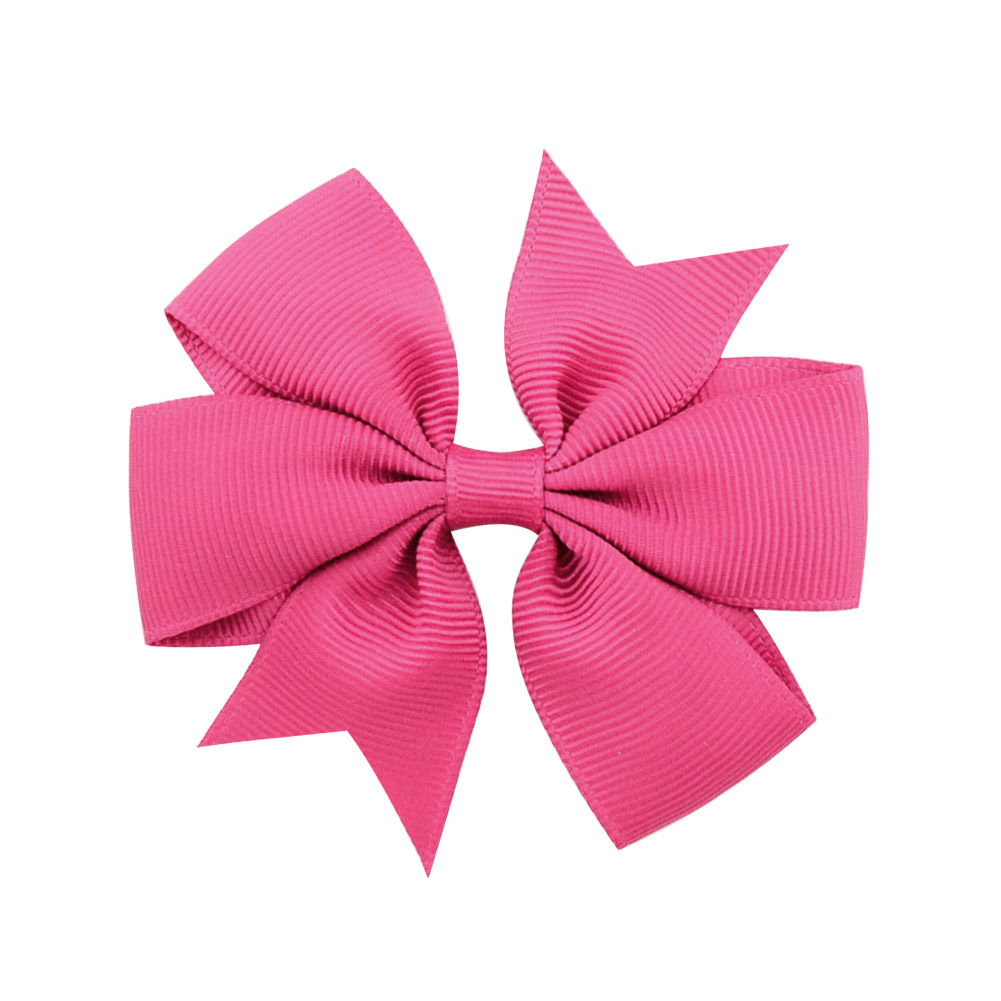 Picture of 53 Colors Amazon Hot Selling Six-Ear Pure Color Ribbed Fishtail Bow Hairpin Hair Accessories Kidsren's Headwear 564