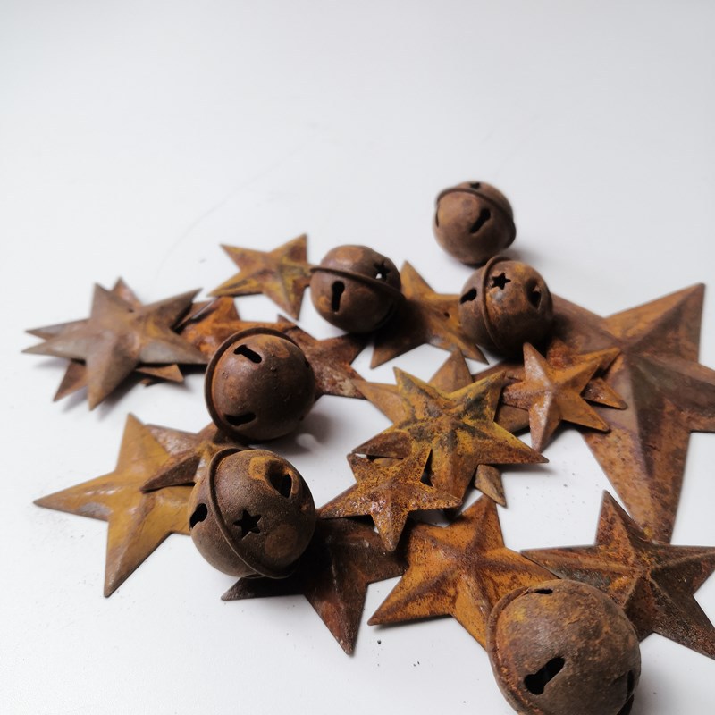 Cross-Border Sales of Rusty Iron Five-Pointed Stars, European and American Style, Vintage Retro Christmas Iron Five-Pointed Stars