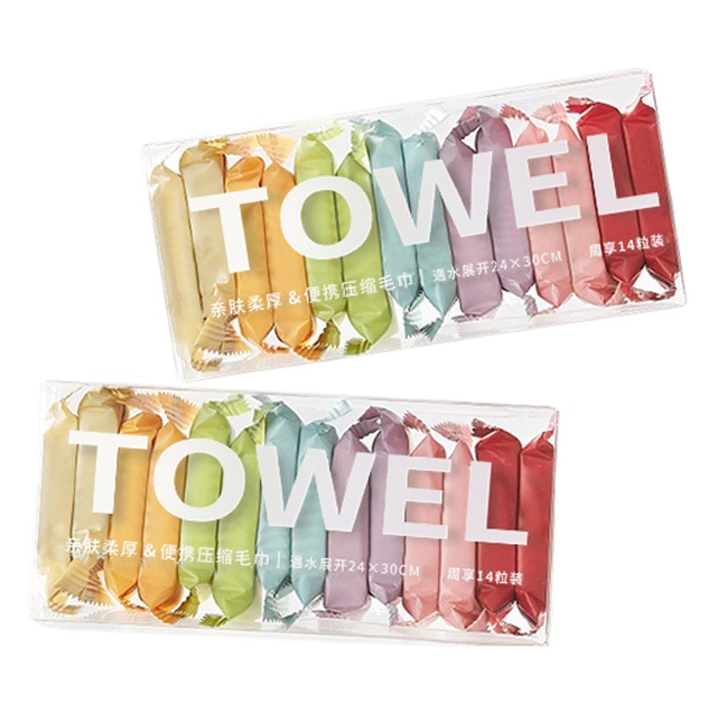 New compression towel portable cotton disposable face towel thickened travel Independent boxed cleansing towel manufacturers