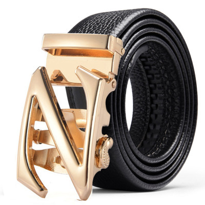 New classic leather belt stereo Z high-grade men's belt automatic buckle real belt a generation of hair