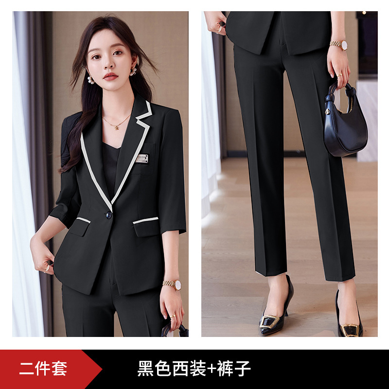 Picture of Casual Fashion Suit suit Pants Women's Spring and Autumn New Temperament Goddess Fan Professional Wear Small Suit Work Clothes