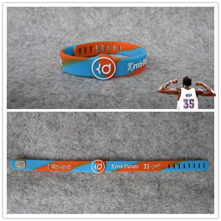 Picture of Nets No. 7 star Kevin. Durant adjustable signature buckle bracelet Silicon wrist sports wristband adjustable