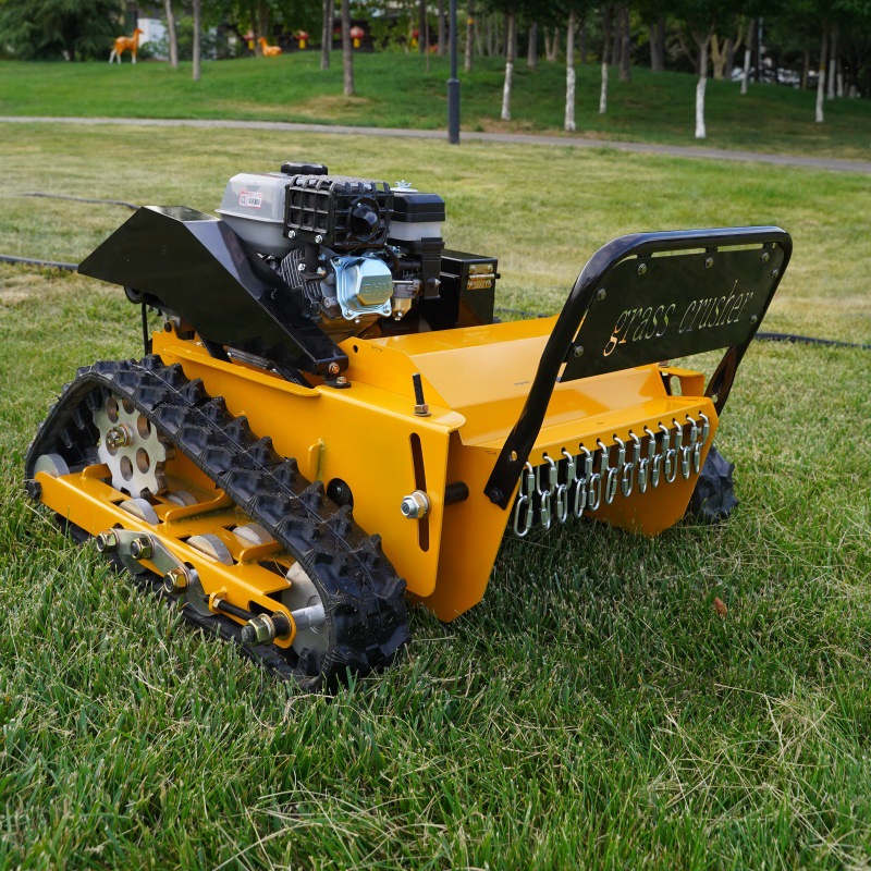 Source Factory Ht500 Type Crawler Lawn Mower Orchard Remote Control Diesel Lawn Mower Exported to the United States