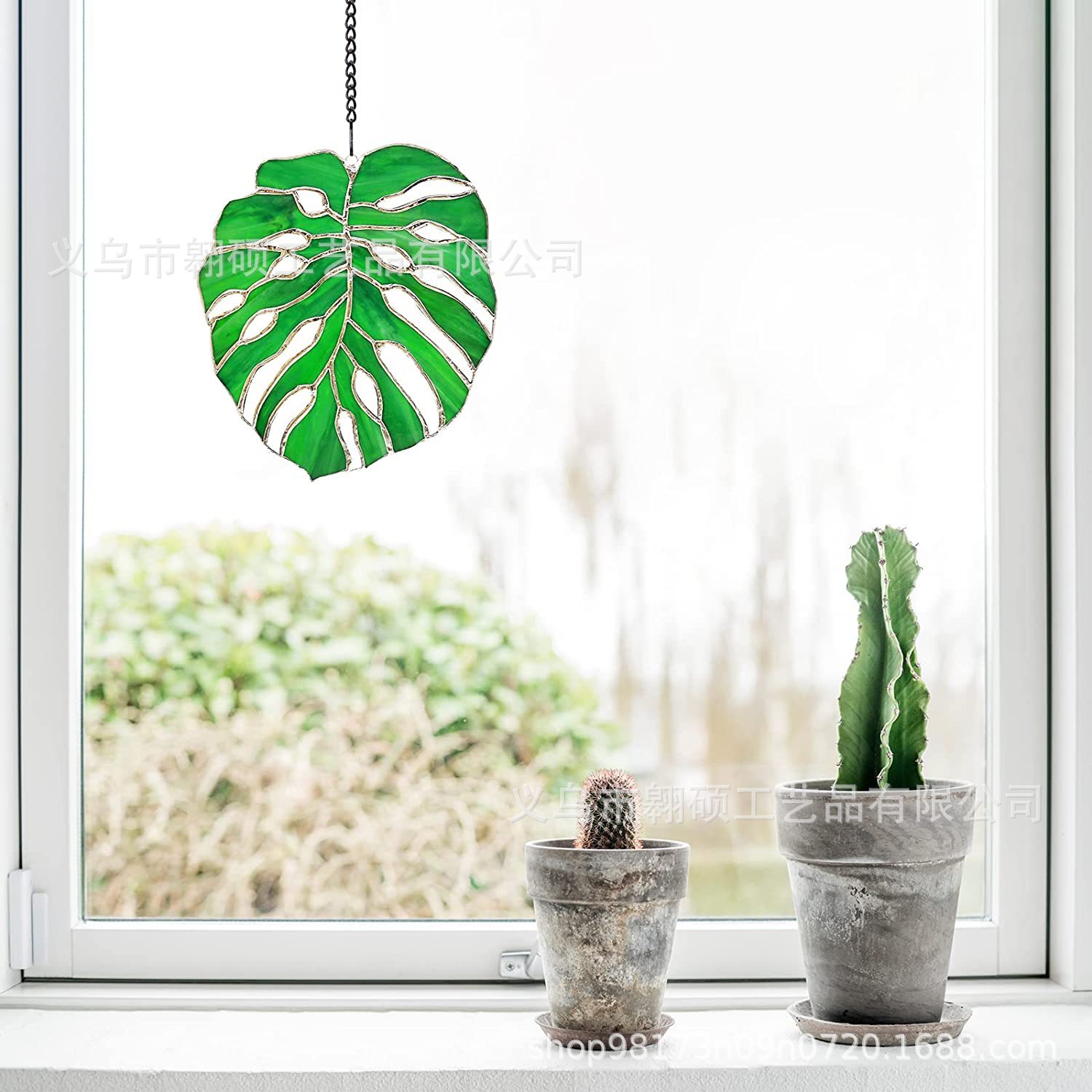 2022 Color Leaves Pendant Crafts Creative Outdoor Landscape Leaves Pendant Autumn and Winter Home Decorations