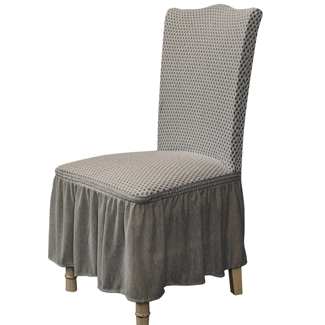 Picture of Table and Chair Covers, English Turkish Chair Covers, Skirt-Style Full Coverage, Universal Solid Color, Hotel Banquet Living Room Dining Chair Seat Covers
