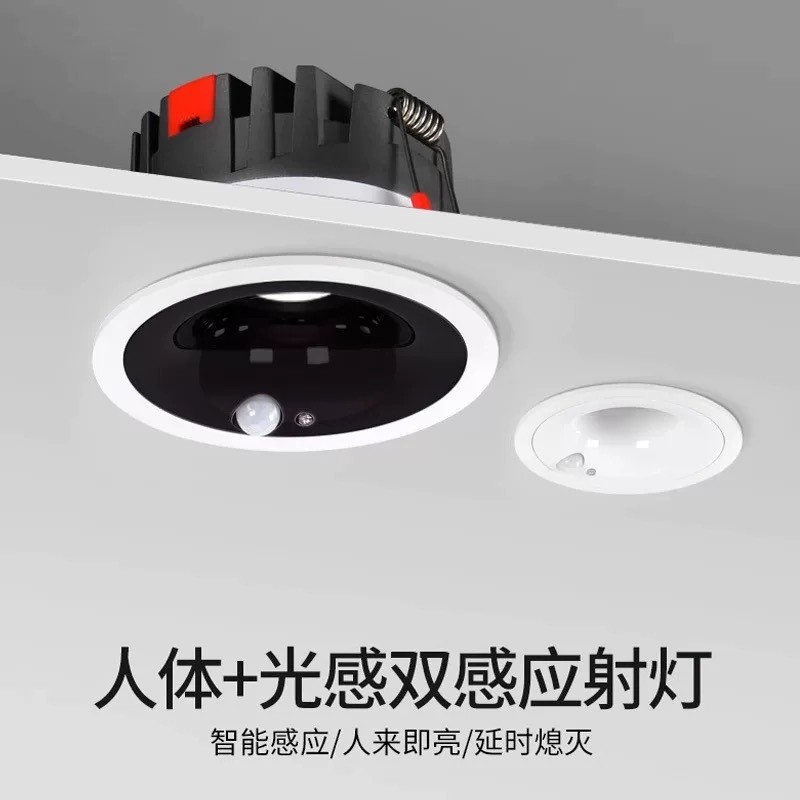 Embedded Human Body Sensor Light Turns on When People Come, Entrance Hall, Aisle, Radar Sensor Spotlight, Corridor, Stairs, Infrared